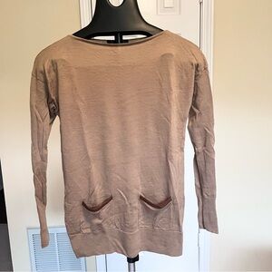 Ralph Lauren Tan Long Sleeve Sweater with Pockets